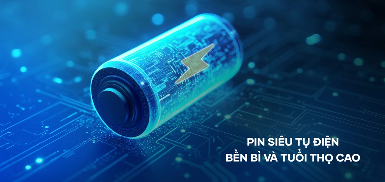 Pin siêu tụ điện Vietmap S720 bền bỉ, tuổi thọ cao, chịu nhiệt tốt