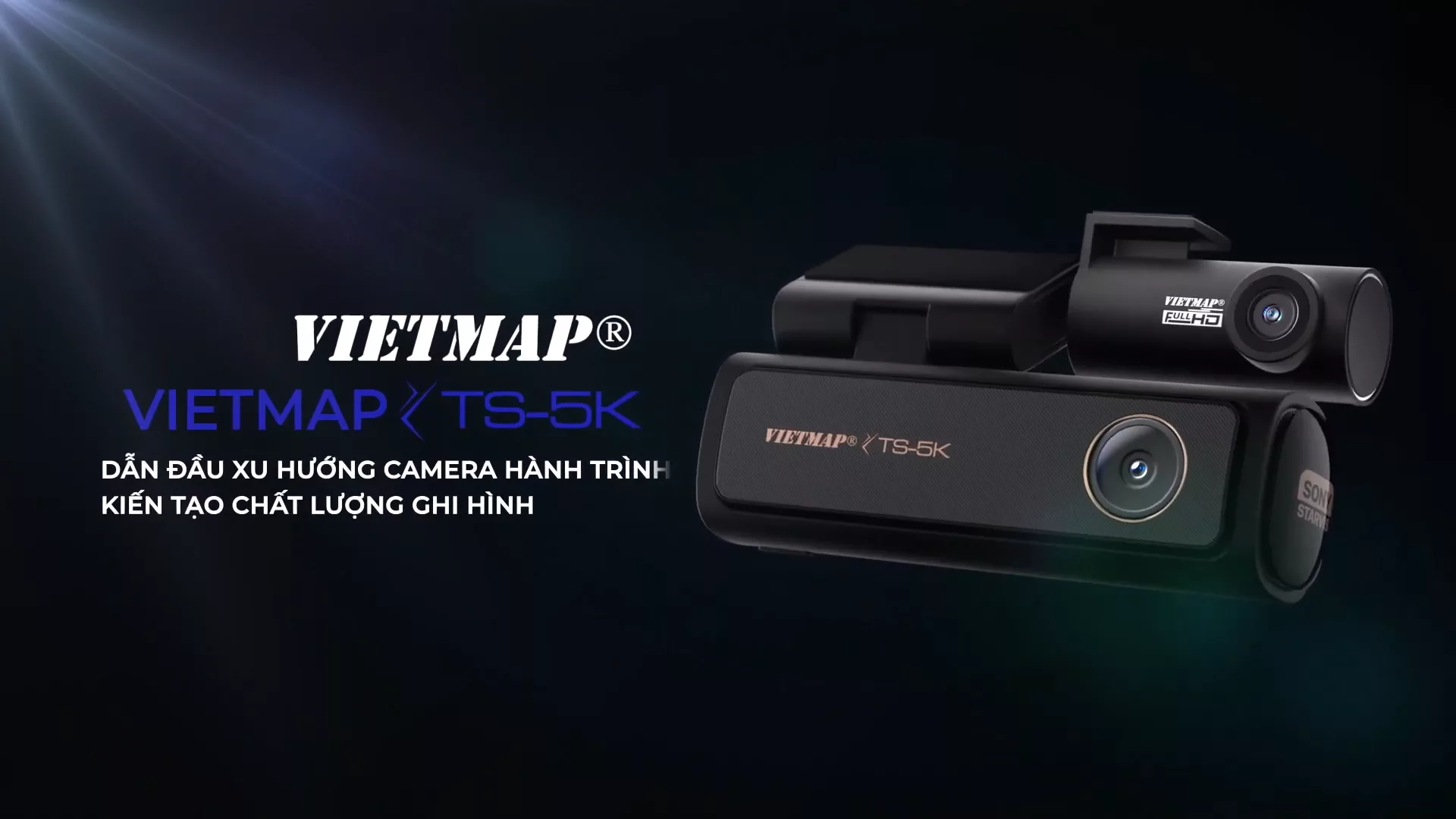 Camera hành trình Vietmap TS-5K với camera trước và sau Sony Starvis
