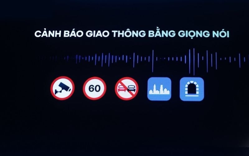 Vietmap V740 cảnh báo giao thông bằng giọng nói: camera bắn tốc độ, giới hạn tốc độ, cấm vượt