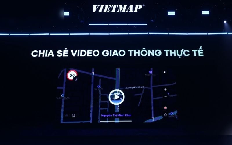 Vietmap V740 chia sẻ video giao thông thực tế qua kết nối 4G và định vị trên bản đồ