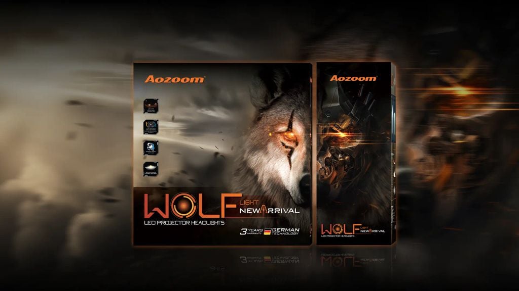 Bi LED Aozoom Wolf Light 55W – Chân Xoáy