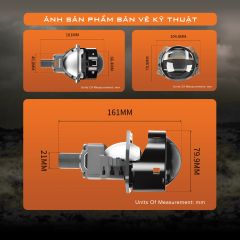Bi LED Aozoom Wolf Light 55W – Chân Xoáy