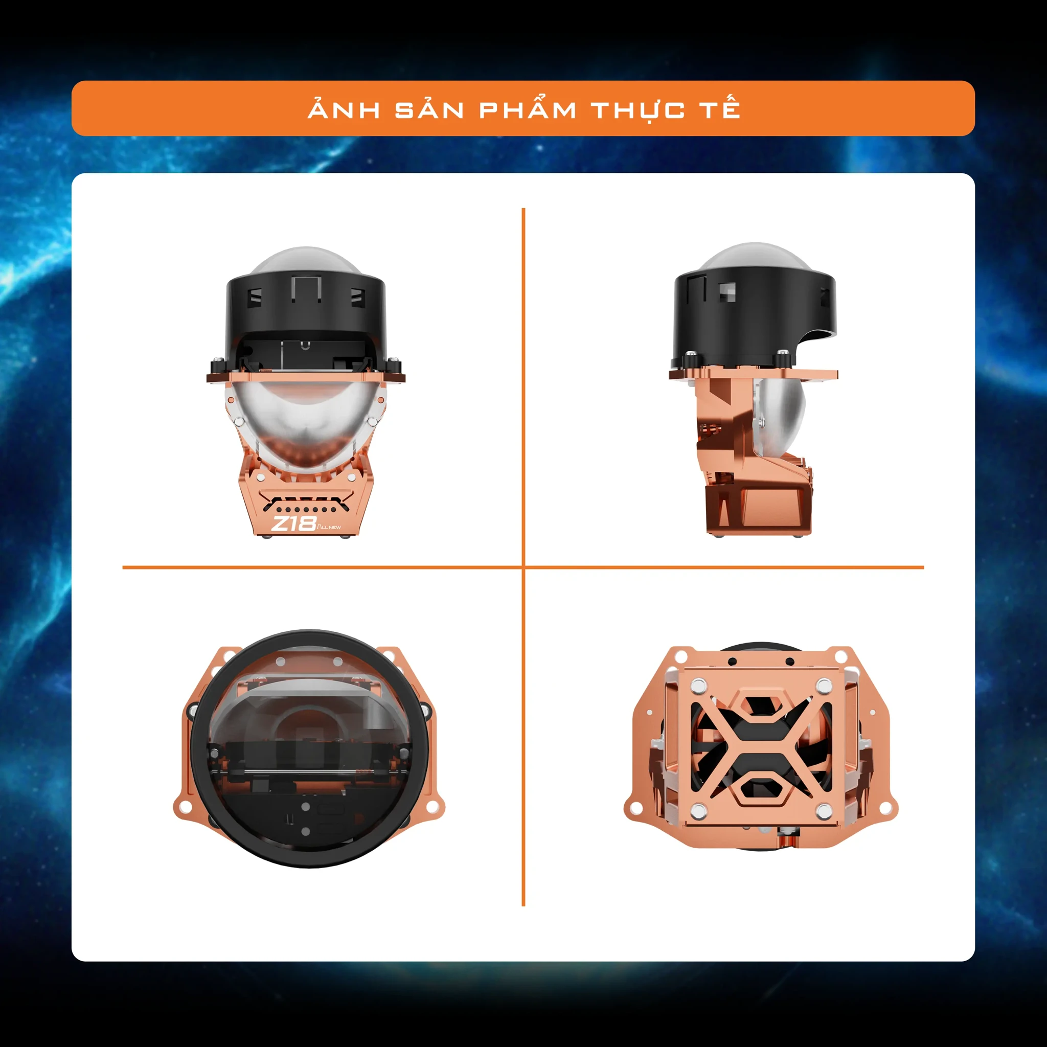 Bi LED Aozoom Z18 All New 66W – Projector Ô Tô - ảnh chính hãng 8