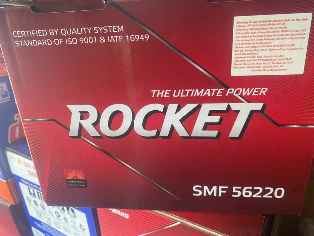 Bình Ắc Quy xe hơi ROCKET