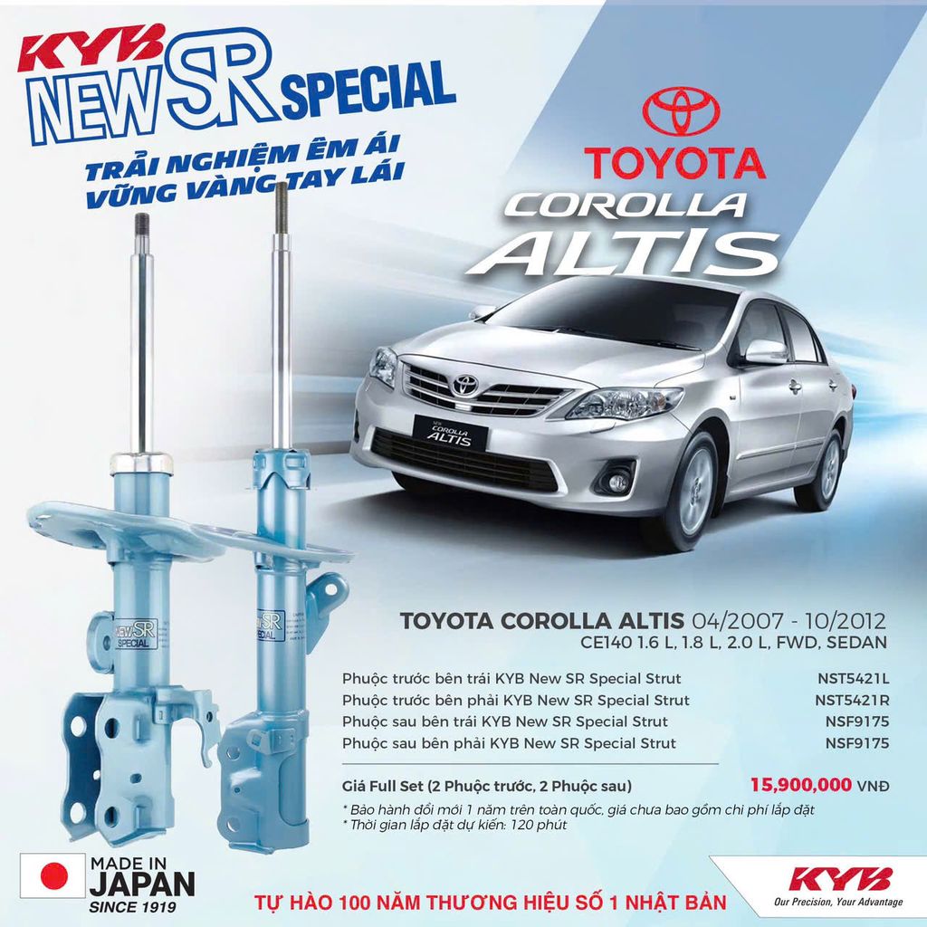 Giảm xóc ô tô KYB - TOYOTA
