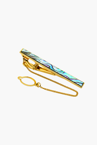 Kẹp Cà Vạt (Tie Chain Edition) - Bào Ngư New Zealand - Mạ Vàng