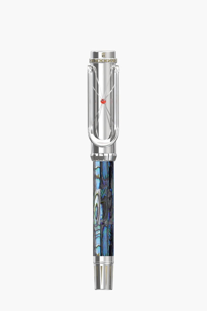 Khue Van Pen – New Zealand Abalone Shell – White Gold Plated