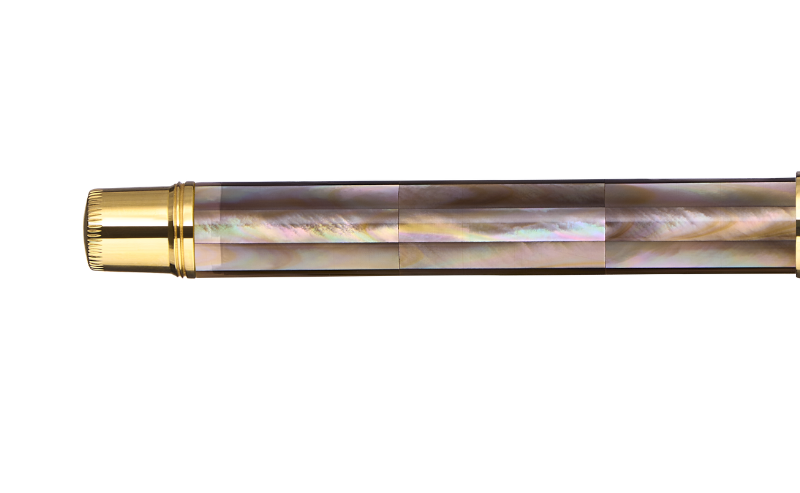 Gemprise - Fountain Pen - Mississippi Brown Pearl - Gold Plated