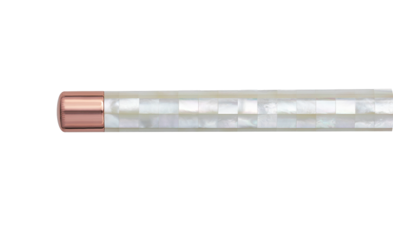 Gemperor - Fountain Pen - Checked - Northern Australia White Pearl - Rose Gold Plated