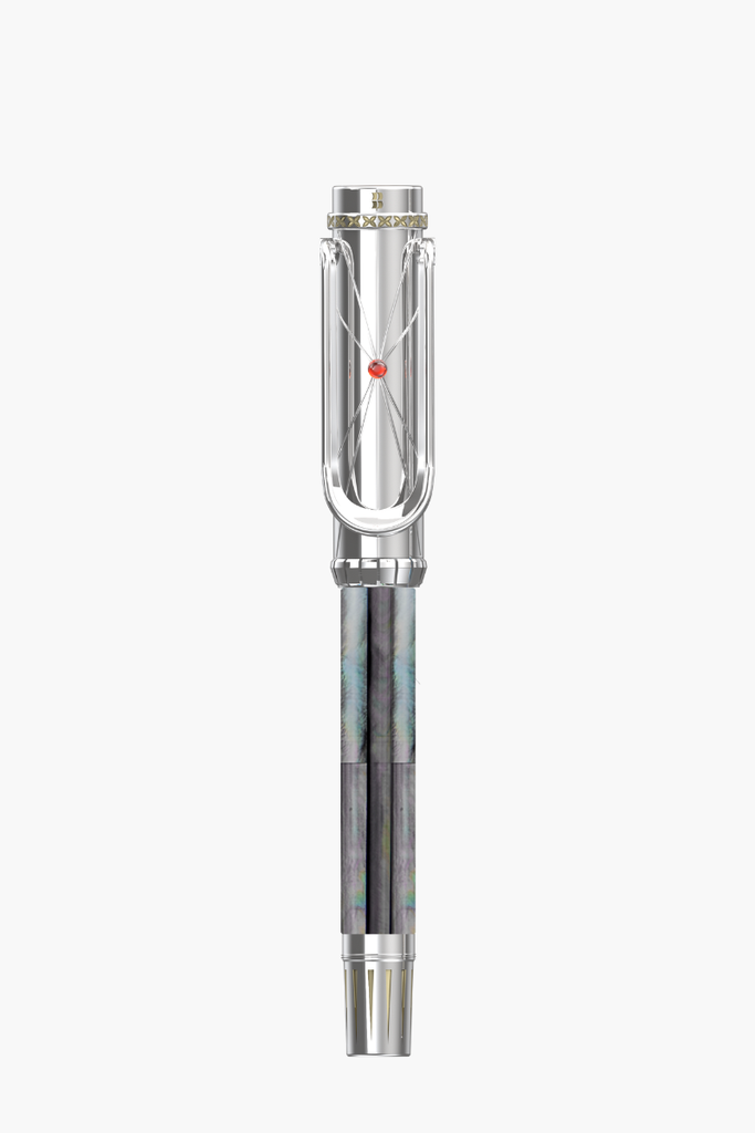 Khue Van Pen – Tahitian Black Pearl – White Gold Plated