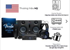 Trọn Bộ Thu Âm Fender Quantum Complete Bundle (32-bit/192kHz), Soundcard MAX-HD, Micro Condenser, Tai Nghe Kiểm Âm, Kèm Phần Mềm Fender Studio Pro
