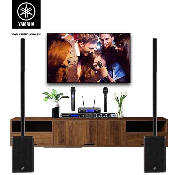 Dàn Karaoke SP009447: 2 Loa Yamaha DXL1K, Vang số JBL KX190 + Micro không dây JBL VM300E