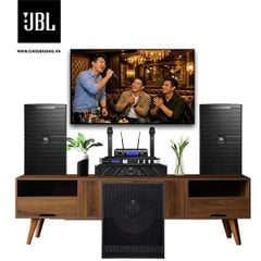 Bộ dàn Karaoke SP008791: 1 cặp Loa JBL KP4010G2, Loa Sub Proel S12A, Mixer JBL KX180A, Cục đẩy công suất Wharfedale Pro XR 1500, Micro không dây JBL VM300