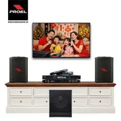 Bộ dàn Karaoke SP009289: 2 Loa PROEL FreeOneX, Loa Sub PROEL S10A, Vang số LSPRO K-600, Micro không dây LSPro L330 Plus