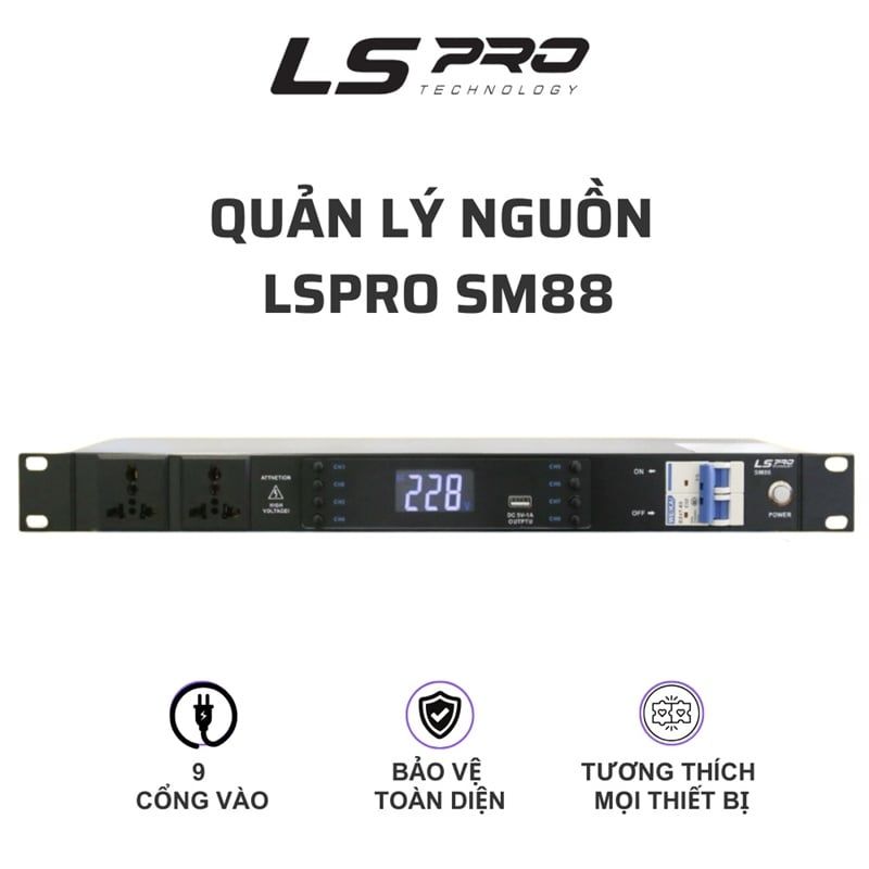 Bộ quản lý auto nguồn Listensound Pro SM-88