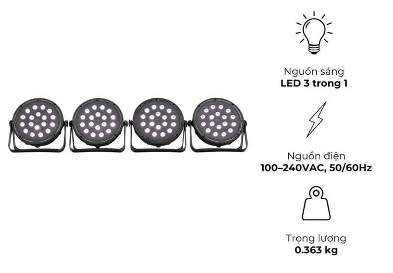 Bộ 4 đèn Fuzzix Comet M16
