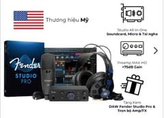 Trọn Bộ Thu Âm Fender Quantum Creator Bundle, Soundcard Quantum LT 2, Micro M7, Tai Nghe HD7, Kèm Phần Mềm Fender Studio Pro