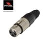 Giắc Canon PROEL XLR3FVBK PRO (đầu cái - màu bạc)