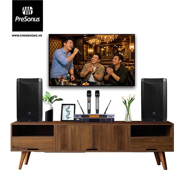 Bộ dàn Karaoke SP009516: 2 Loa PreSonus AIR XD 12, Vang số LSPro KX-880, Micro LSPro M450