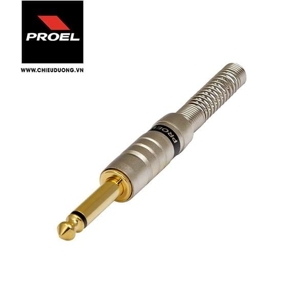 Giắc cắm mono 6,3mm Proel S320, mạ vàng