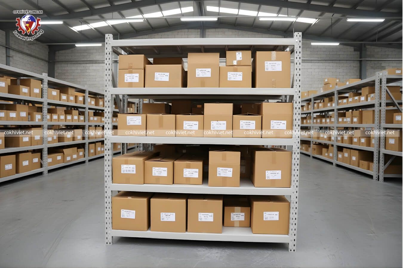 Kệ trung tải chuẩn sản xuất từ nhà máy Cơ Khí Việt Long An