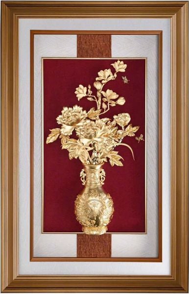  TRANH HOA KHAI PHÚ QUÝ MẠ VÀNG 