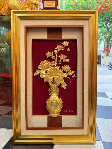  TRANH HOA KHAI PHÚ QUÝ MẠ VÀNG 