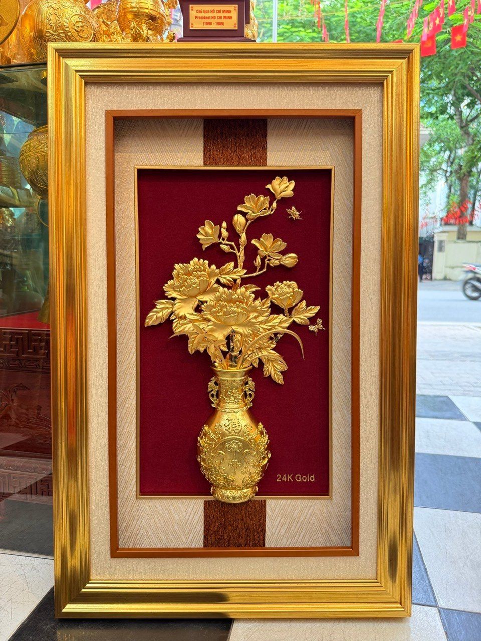  TRANH HOA KHAI PHÚ QUÝ MẠ VÀNG 