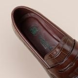  Giày Da Nam Loafer Nâu Vân 28MC.73 