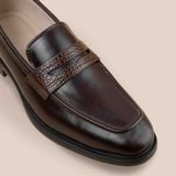  Giày Da Nam Loafer Nâu Trơn 28MC.76 