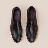  Giày Da Nam Loafer Nâu Trơn 28MC.71 
