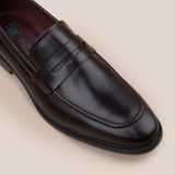  Giày Da Nam Loafer Nâu Trơn 28MC.71 