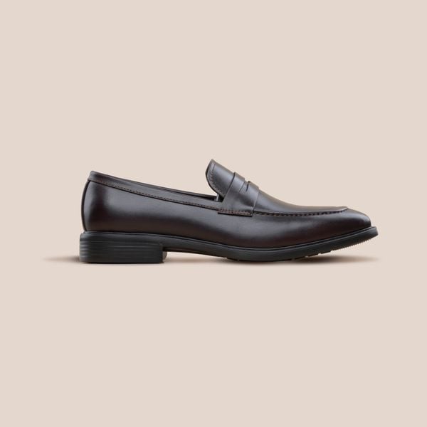  Giày Da Nam Loafer Nâu Trơn 28MC.71 