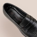  Giày Da Nam Loafer Đen 28MC.72 