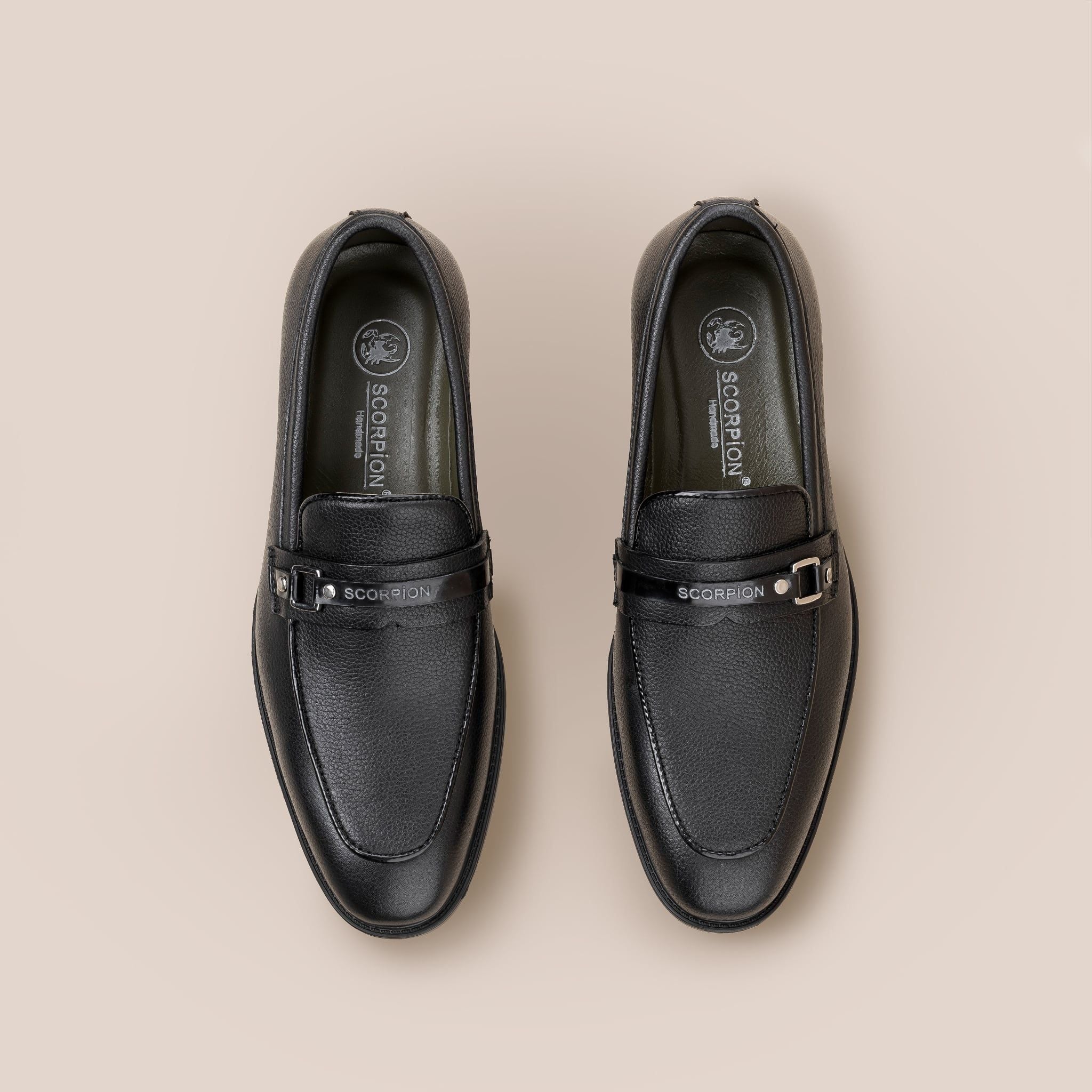  Giày Da Nam Loafer  Đen Hạt 28MC.55 