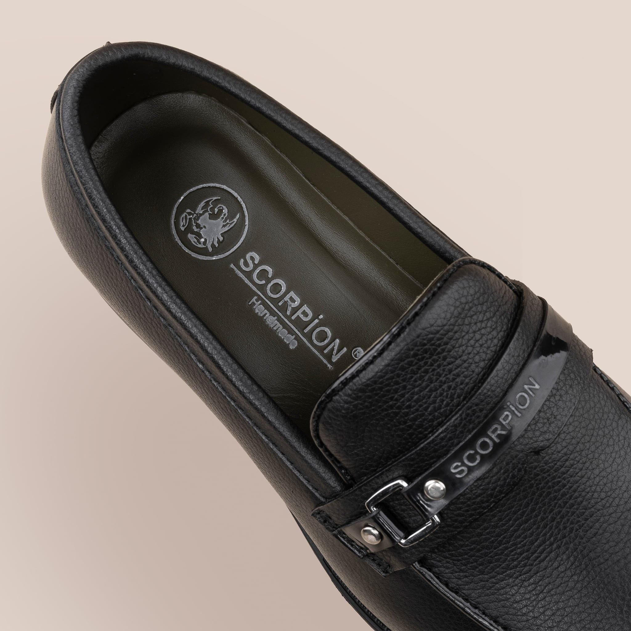  Giày Da Nam Loafer  Đen Hạt 28MC.55 