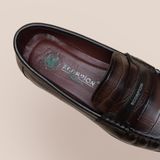  Giày Da Nam Moccasi Nâu Đen Vân 28MI.34 