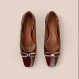 Giày Cao Gót Nữ Đỏ Mận 19E.30 