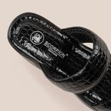  Giày Sandal Nữ Đen Vân Bóng 19M.10 