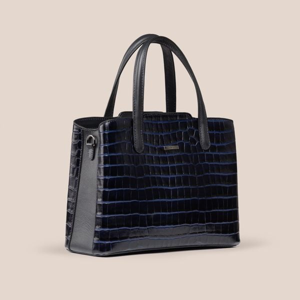  Túi Xách Nữ Da Vân Xanh Tím Than 26X.32 