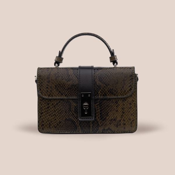  Túi Xách Nữ Da Vân Xanh Rêu 26R.7 