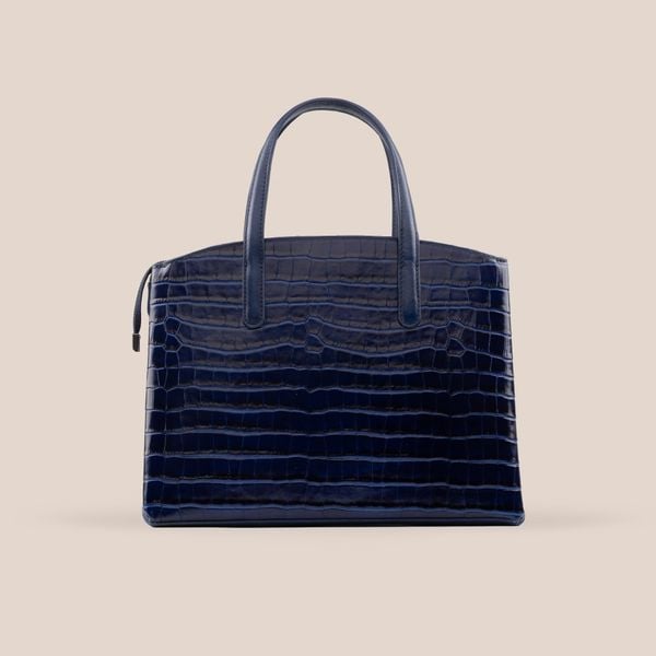  Túi Xách Nữ Da Vân Xanh Tím Than 26X.57 