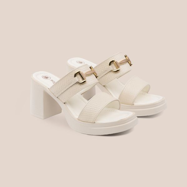  Giày Sandal Nữ Trơn Trắng 19M.8 