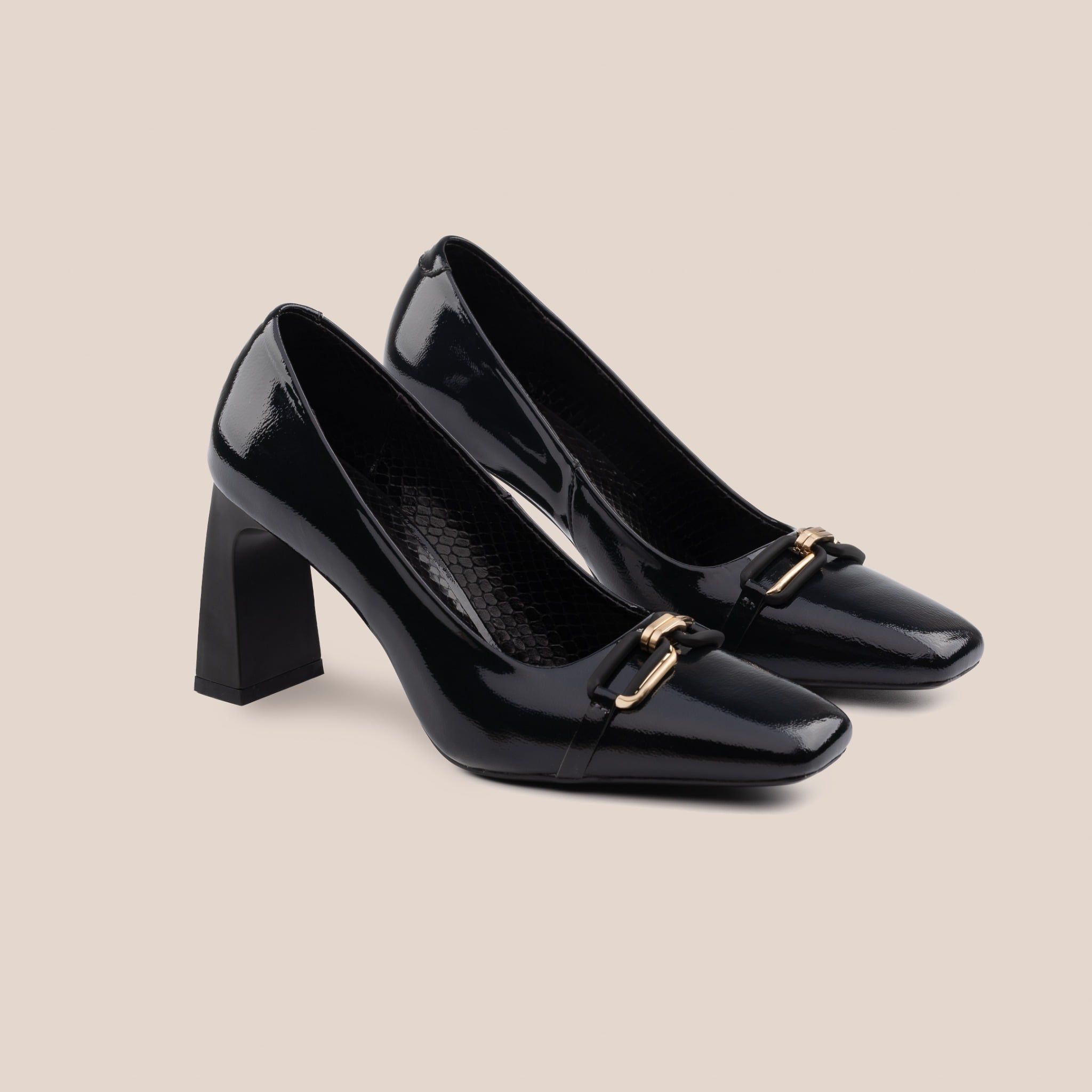  Giày Cao Gót Nữ Bóng Đen 19A.32 