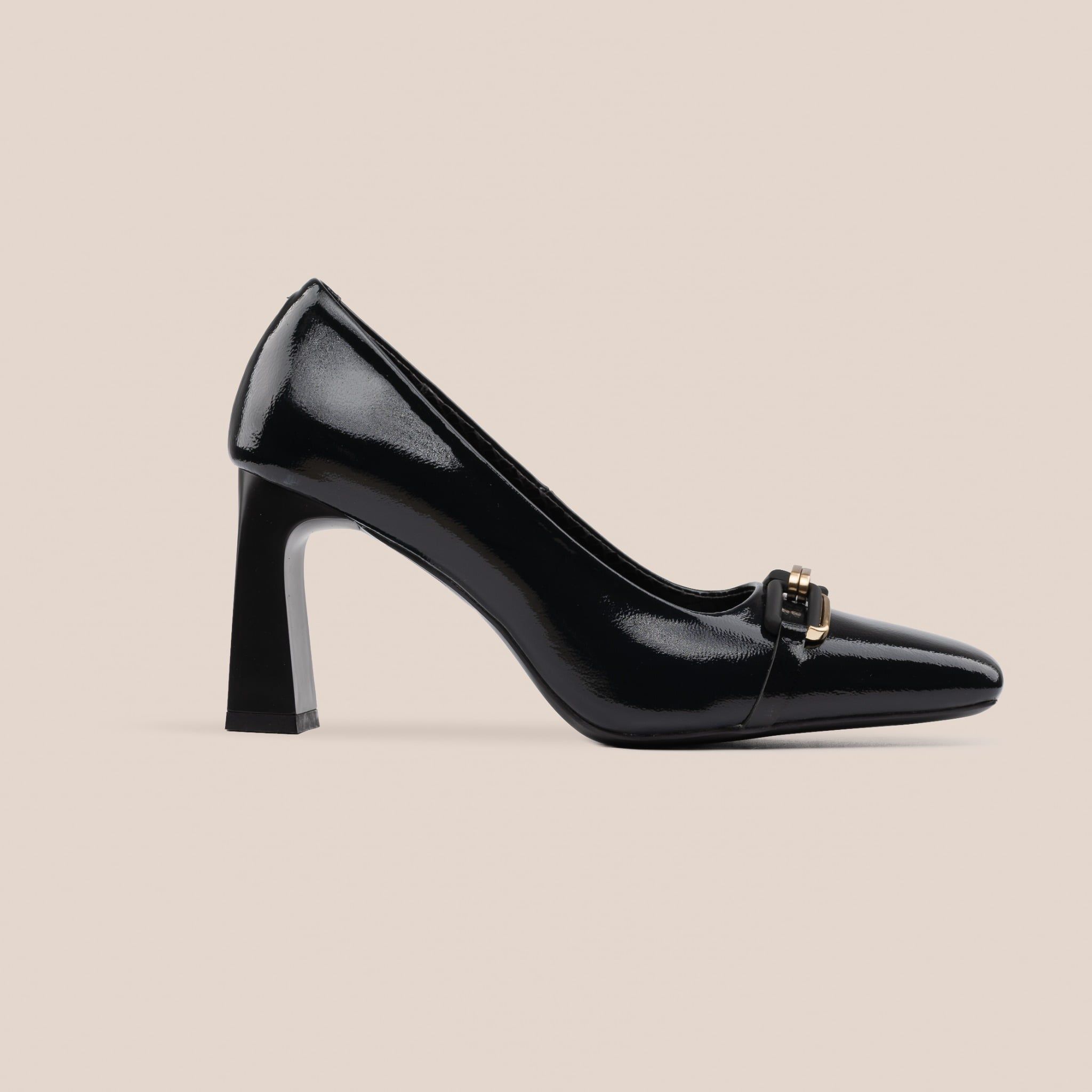  Giày Cao Gót Nữ Bóng Đen 19A.32 