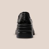  Giày Moccasin Nữ Trơn Đen 19M.6 