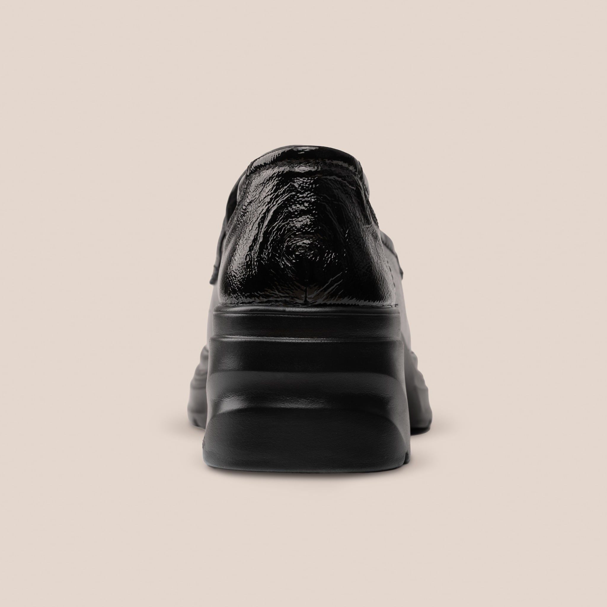  Giày Moccasin Nữ Trơn Đen 19M.6 