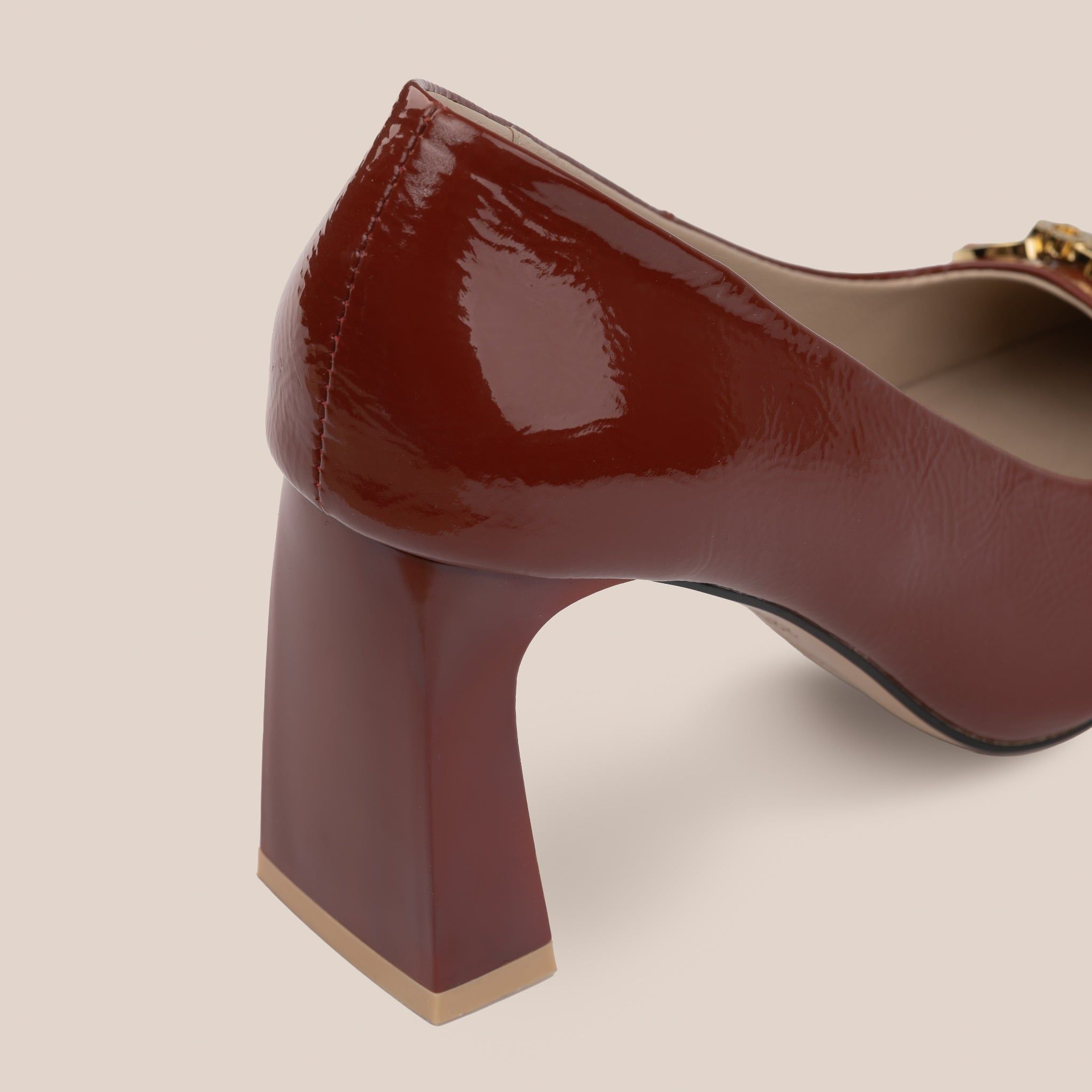  Giày Cao Gót Nữ Bóng Đỏ Đậm 19N.9 