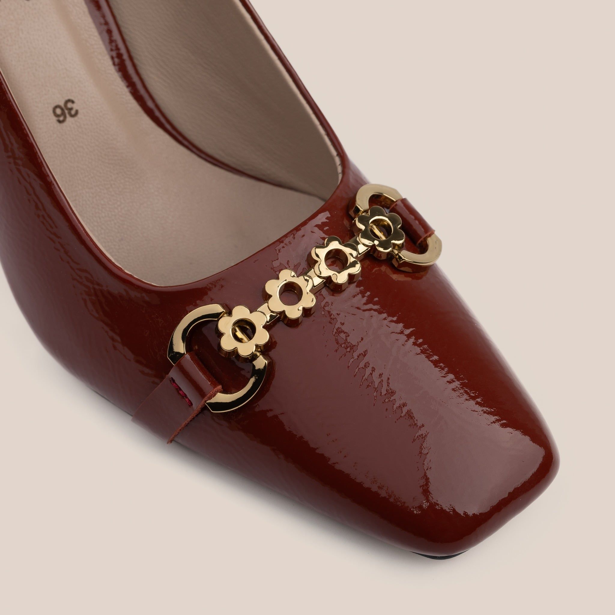  Giày Cao Gót Nữ Bóng Đỏ Đậm 19N.9 