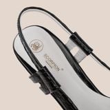  Giày Cao Gót Nữ Đen Vân Bóng 19V.5 